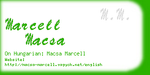 marcell macsa business card